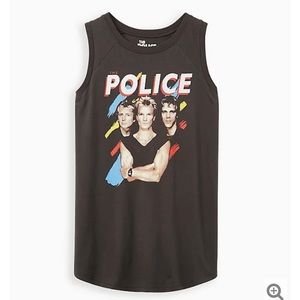 Torrid Classic Fit Raglan Tank Police  size 4